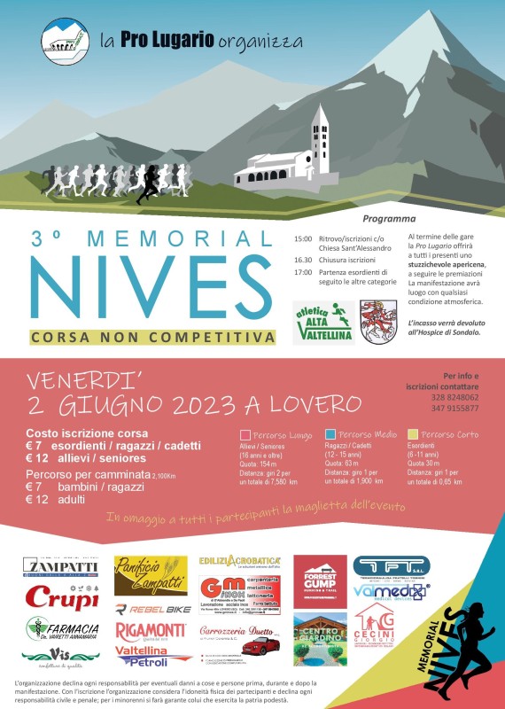 3° Memorial Nives - Pubblicazione classifiche