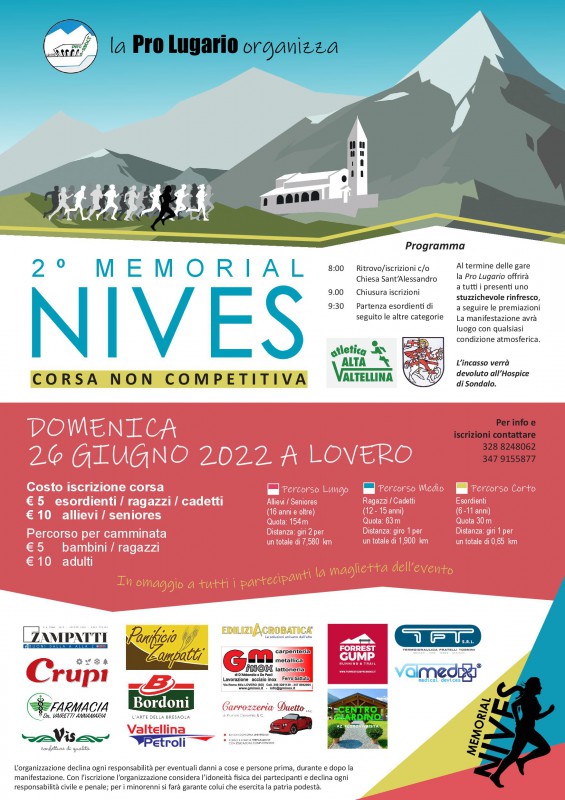 2° Memorial Nives - Pubblicazione classifiche